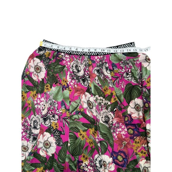 Anthropologie Maeve Banda Floral Maxi Skirt Pink  Green Pull-On Womens Size M - Picture 5 of 7